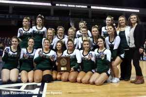 The Old Town Coyotes cheerleaders won the class B cheering regional championship. 