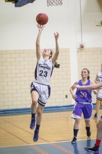 Kelsea McDonald (23) shown here earlier in the season, scored 14 points in leading Higview Christisn to a win over Hyde on Tuesday night. Photo courtesy of Anthony DelMonaco