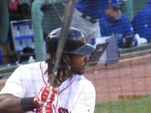Hanley Ramirez gets ready for a pitch during a game against the Blue Jays earlier this season at Fenway Park. The Red Sox play at Toronto this weekend. Photo courtesy of Sue Zeiba with permission.