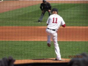 Clay Buchholz delivers a pitch during a game earlier this season at Fenway Park. Photo courtesy of Sue Zeiba with permission