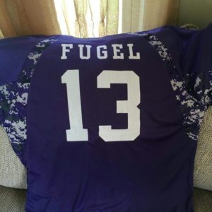 The Central Red Devils baseball team will wear these uniforms on Tuesday during their home game against Bucksport to honor Katie Fugel.