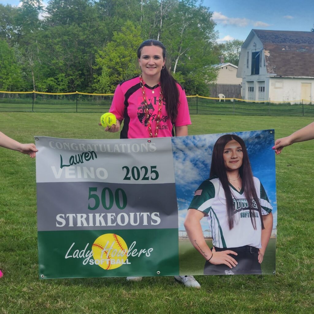 Lauren Veino throws no hitter and records 500th career strikeout in Howlers win over Stearns