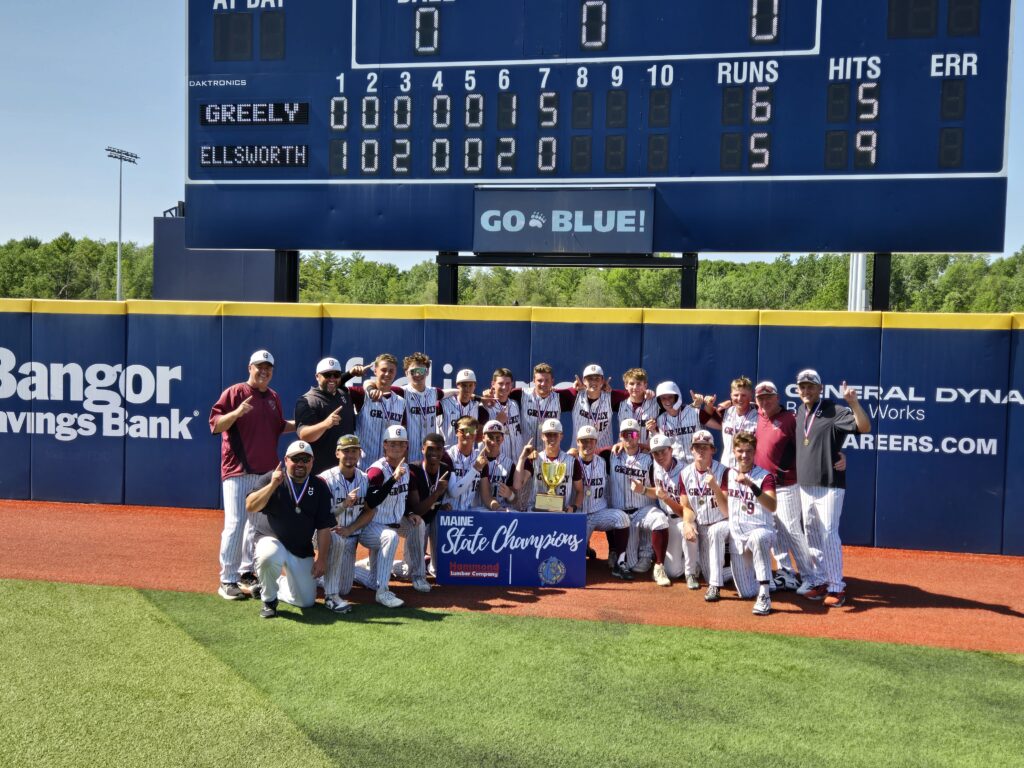 Greely shocks Ellsworth with late rally, winning their first Class B Baseball Title in 10 years