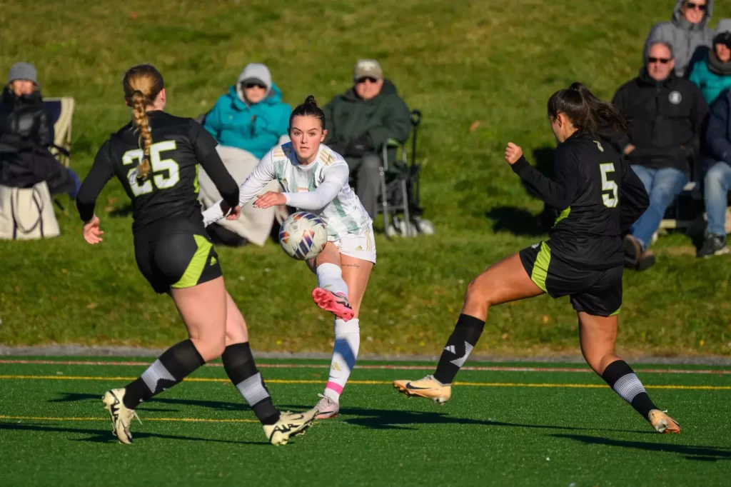 Laslie scores twice as Husson women’s soccer beats UMFK