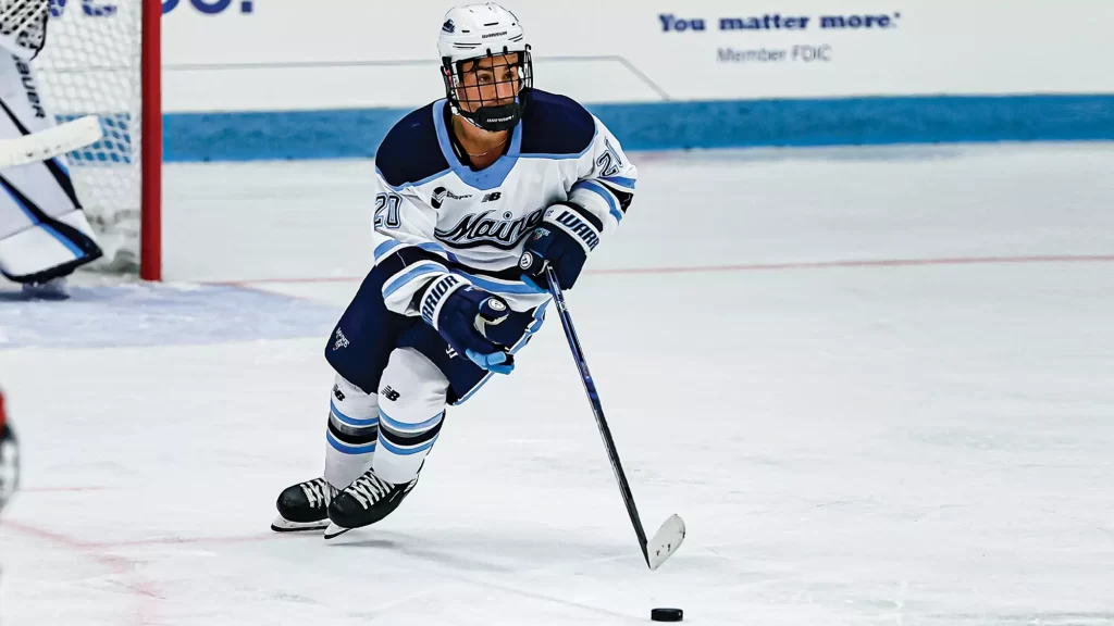 Nadeau records a hat trick, as Maine men’s hockey thumps UMass in a road series opener