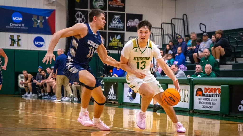 Husson men’s basketball rolls past SUNY Delhi in NAC action