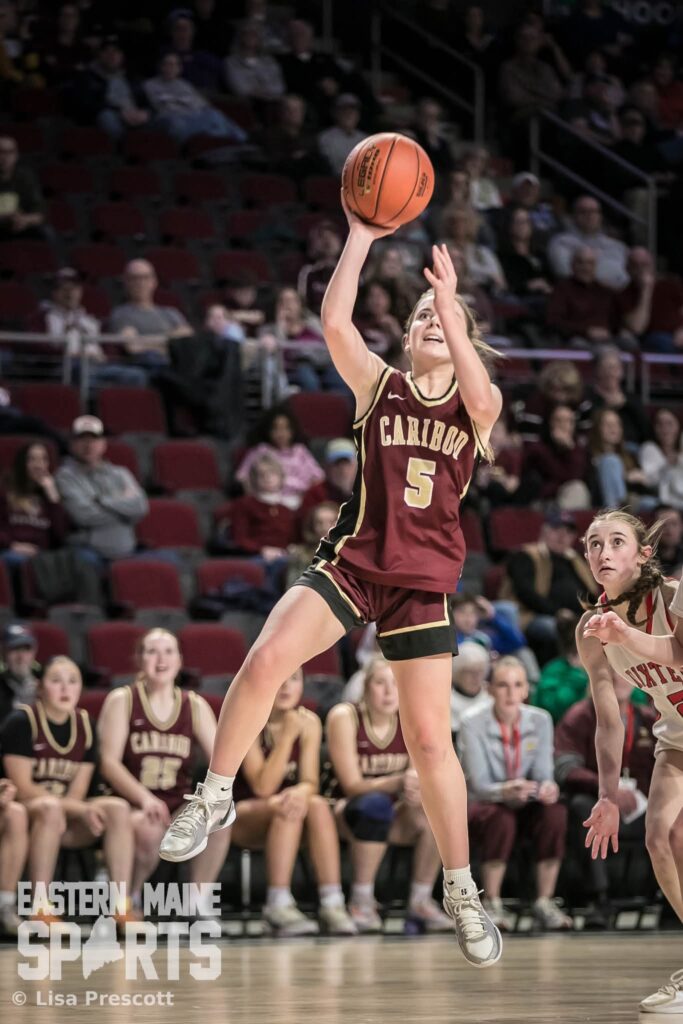 Big game from Quinn Corrigan leads Caribou girls to quarterfinal overtime win over Dexter/PCHS