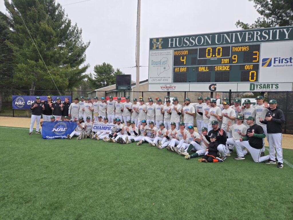 Husson gets past Thomas College in Game 1 of the NAC Baseball Championship Series, clinches seventh straight league title