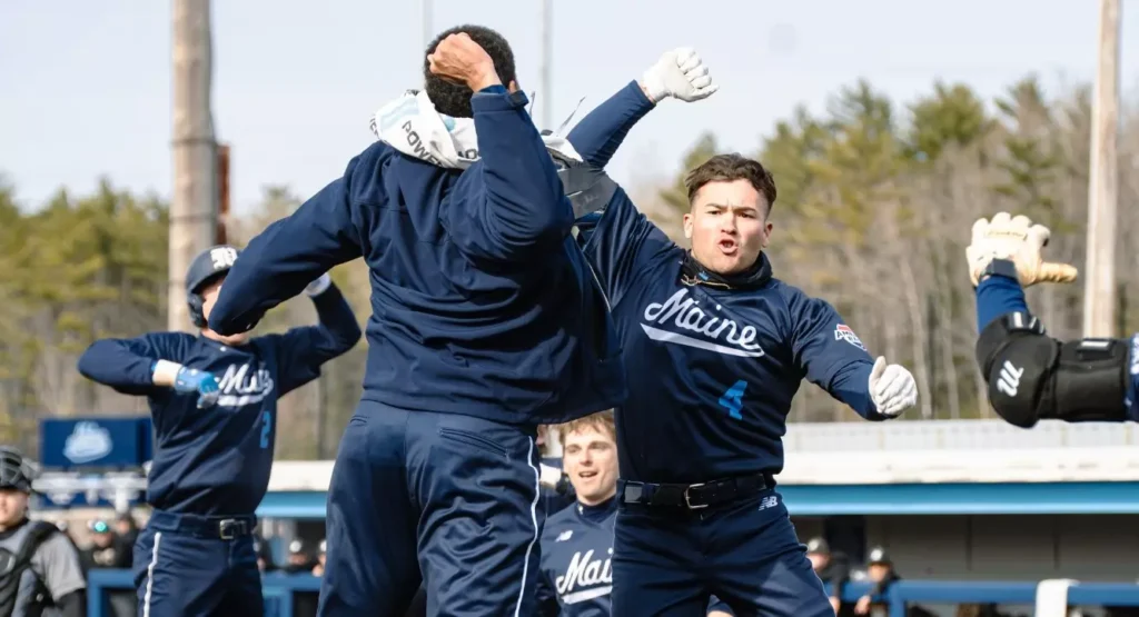 Maine baseball uses the homerun ball to beat first place Binghamton in New York
