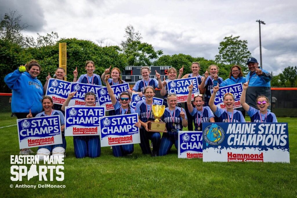 Dirigo pulls away from Bucksport in the Class C final to win their first softball state title