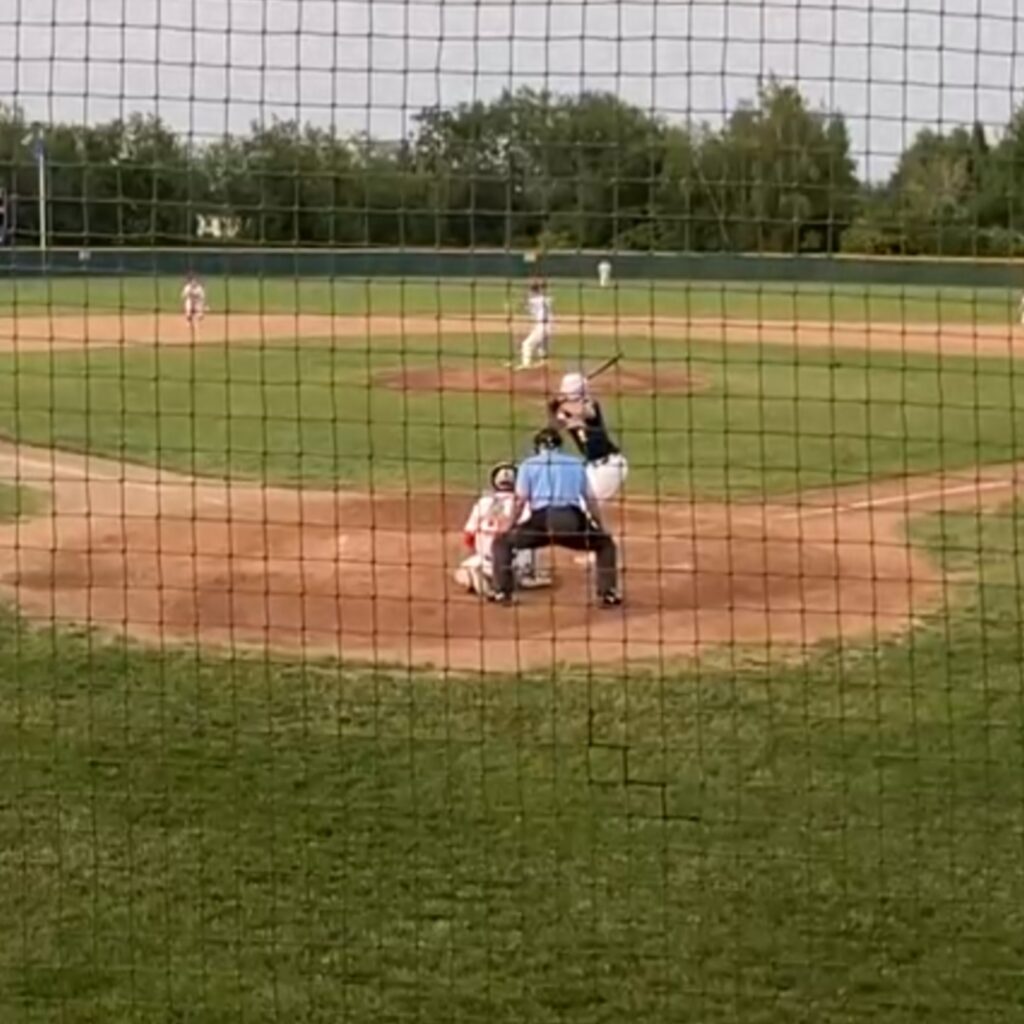 Bodie Bishop homers twice to help the Hammond Lumber Riverdogs stay unbeaten with Senior Legion win over the Dunkin Comrades