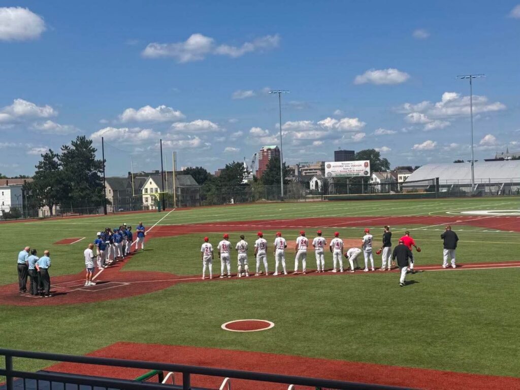 Hammond Lumber Post 213 Riverhawks (White) move into winner’s bracket at Junior Legion Baseball Northeast Regional