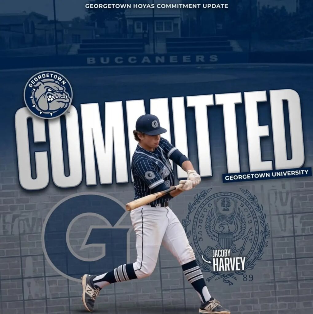 Jacoby Harvey committs to Georgetown University to play baseball