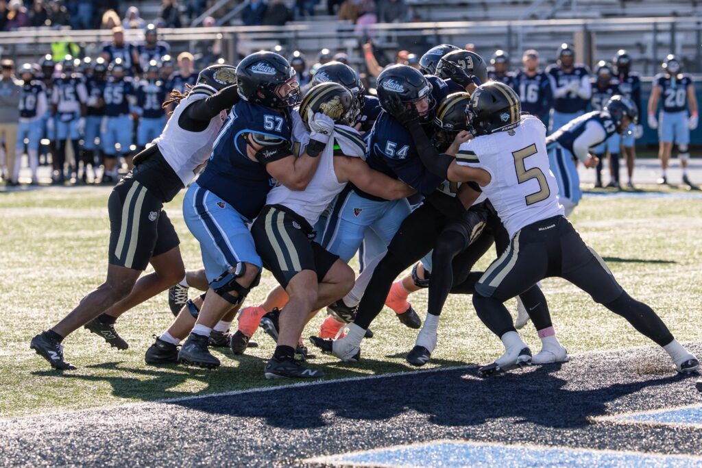 Maine football committs three turnovers, drops sixth straight game in home conference loss to Bryant