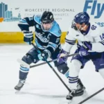 Maine men’s hockey splits series at Holy Cross, as Crusaders win Saturday night in overtime